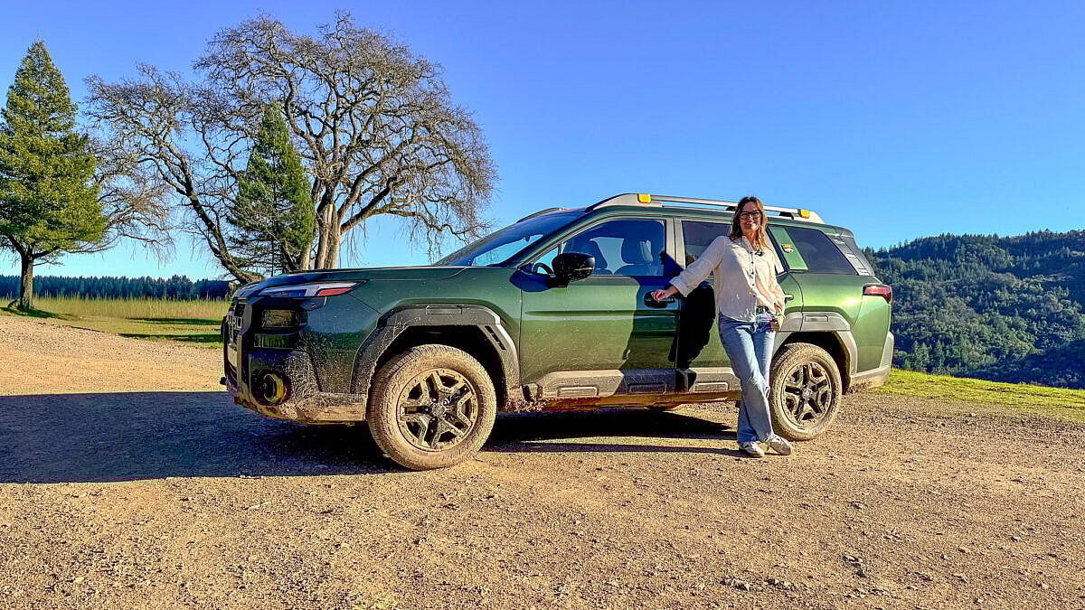 The 2026 Subaru Outback Wilderness is Engineered From the Inside Out for Genuine Adventurers 7 Sara Lacey standing with the 2026 Subaru Outback Wilderness