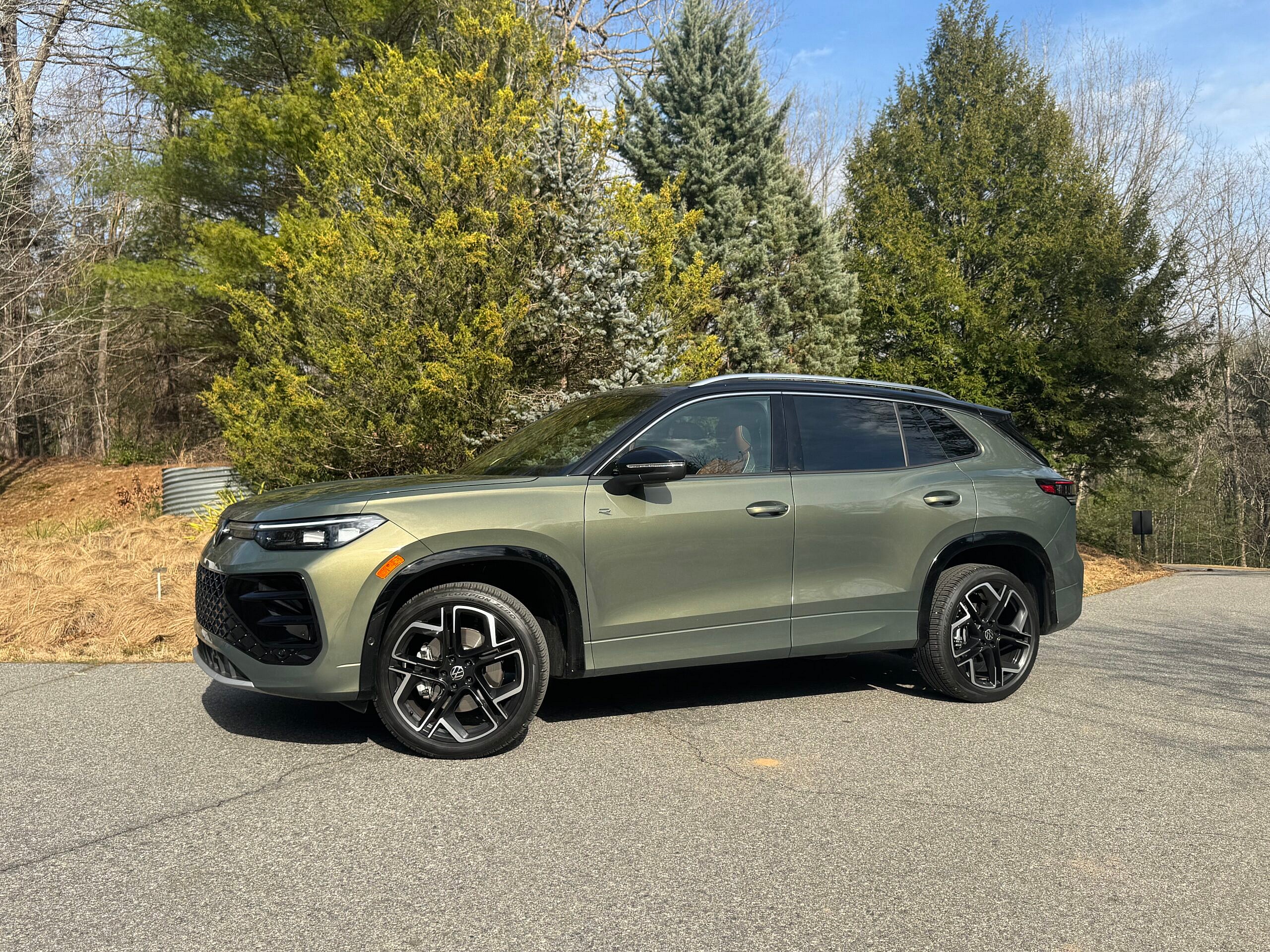 The 2026 VW Tiguan SEL R-Line Turbo Will Make You (And Your Family) Feel Like Celebrities 9 The 2026 VW Tiguan near trees