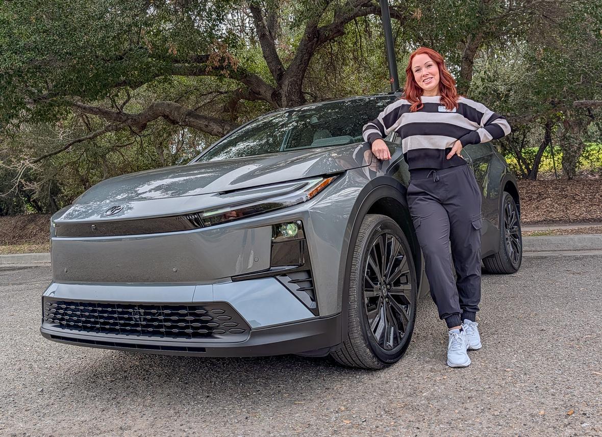 Shannon Standing With The 2026 Toyota C-Hr Xse A Girls Guide To Cars