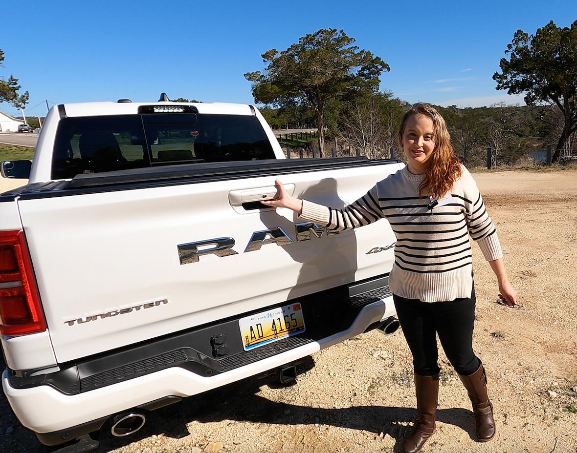 The Power Liftgate In The 2025 Ram 1500 Is Easy To Open And Close - Erica Mueller, A Girls Guide To Cars