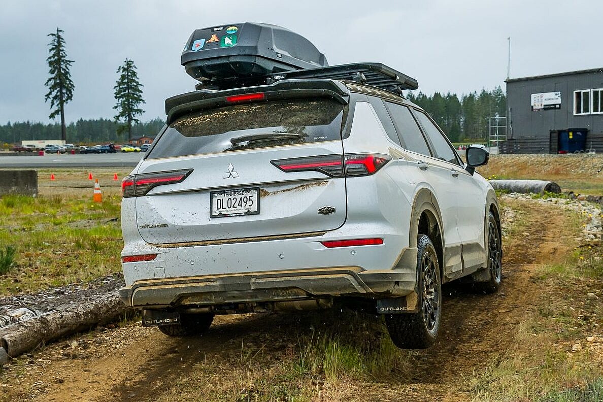 The Rear End Of The 2025 Mitsubishi Outlander Trail Edition