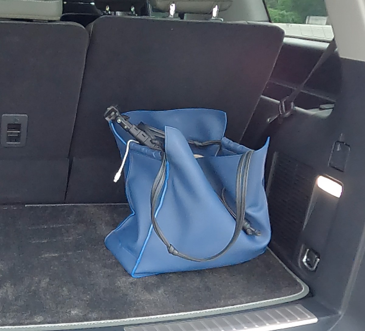 My Von Holzhausen Leatherette Bag On The Job, In The Back Of A Car