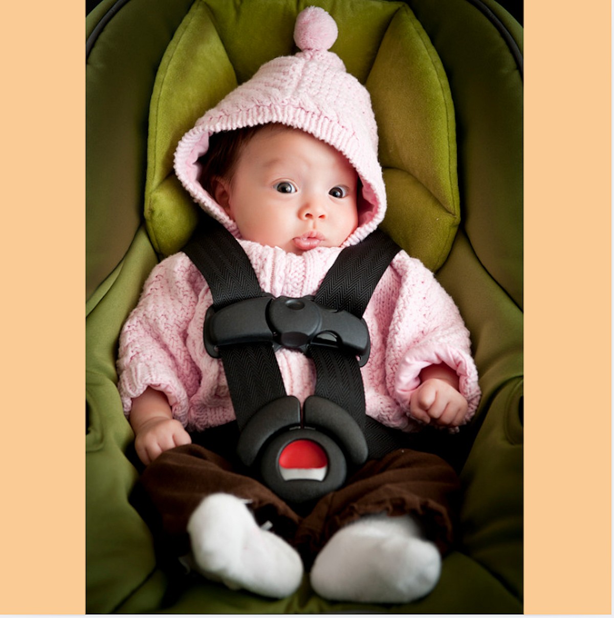 Baby In A Child Car Seat