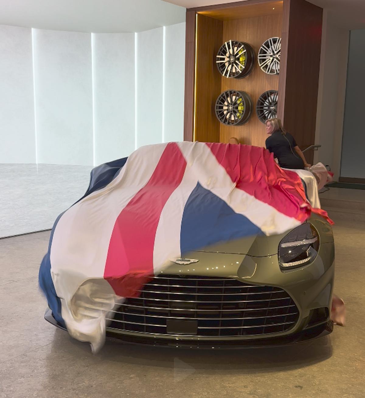 The Aston Martin Vanquish Volante Being Revealed By Q By Aston Martin Gm Lisa Anastas
