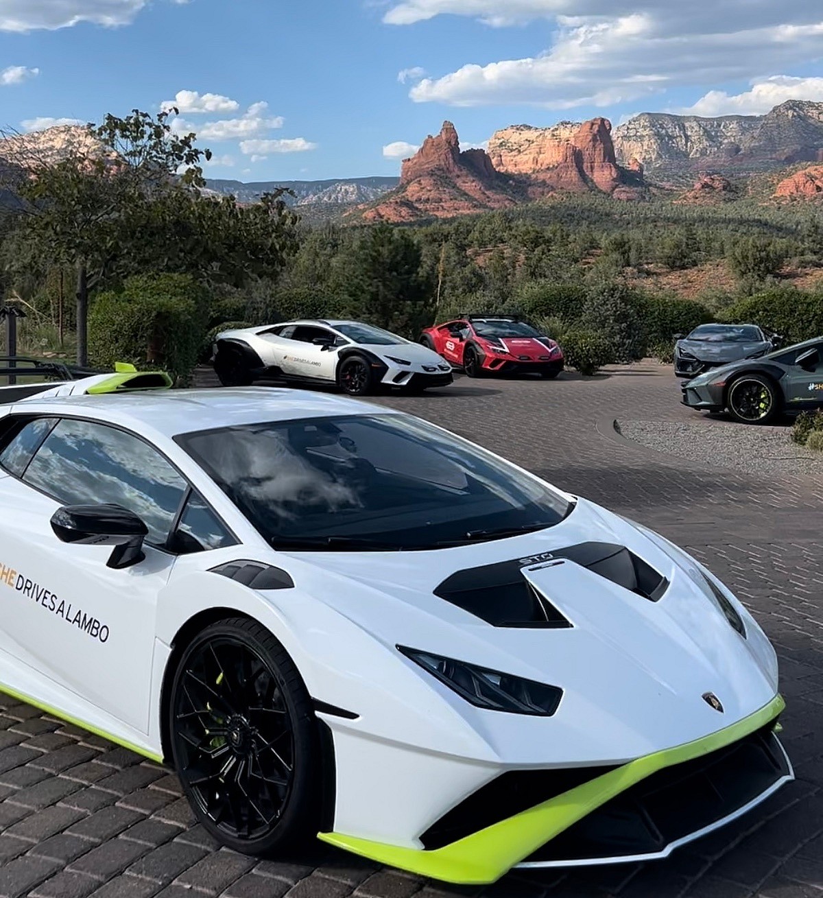 The Lamborghinis Parked For Lunch In Sedona