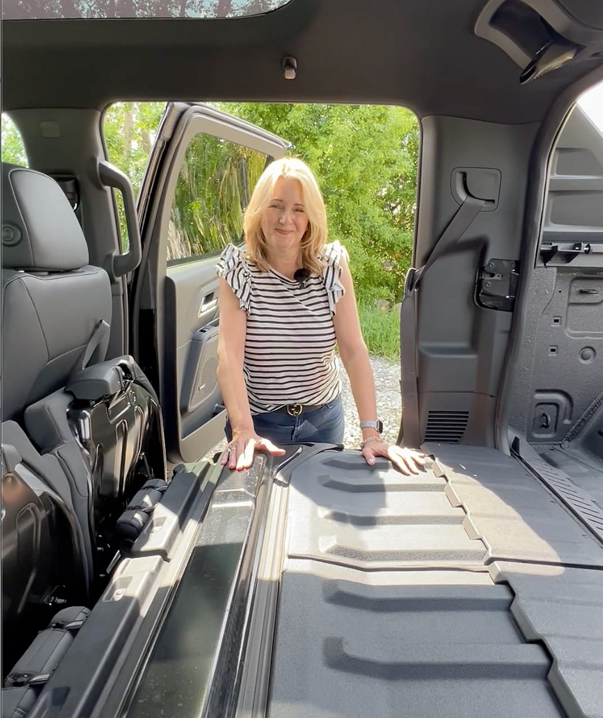 This is the Craziest Pickup Truck Feature - And We LOVE It: Chevrolet Silverado EV Midgate 9 The Fully Open Midgate In The Chevrolet Silverado Ev