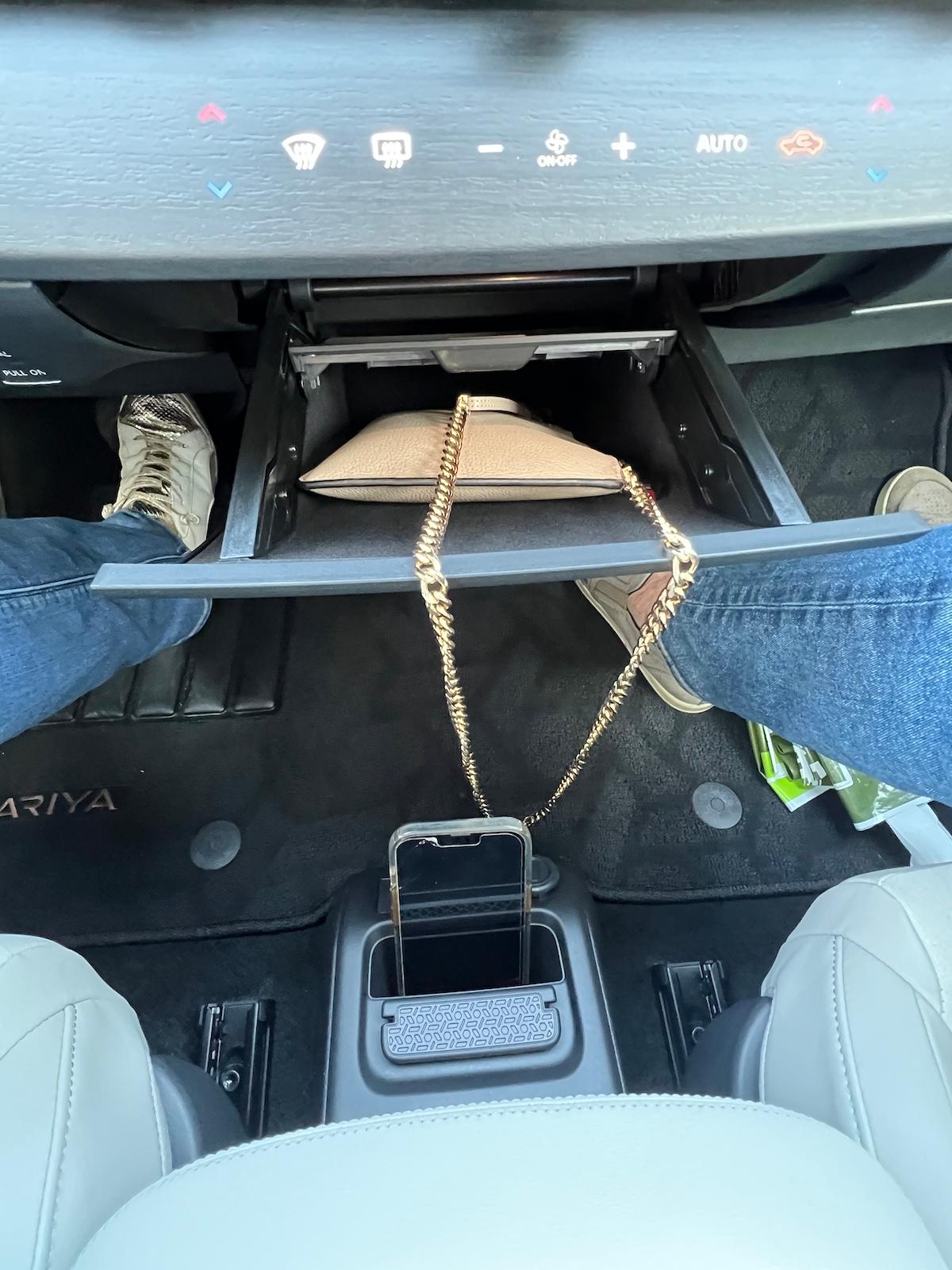 The Nissan Ariya Might Seriously Be the Most Beautiful Nissan, Ever. 10 This Drawer Is The Perfect Place To Stow A Small Bag