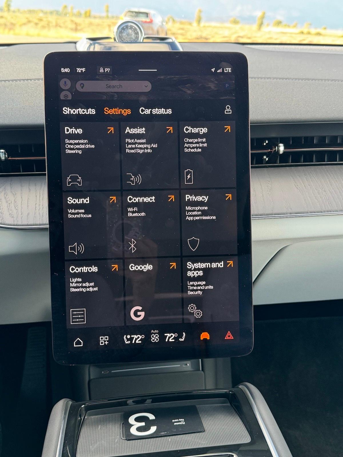 The Massive 14.5&Quot; Screen In The Polestar 3 Suv