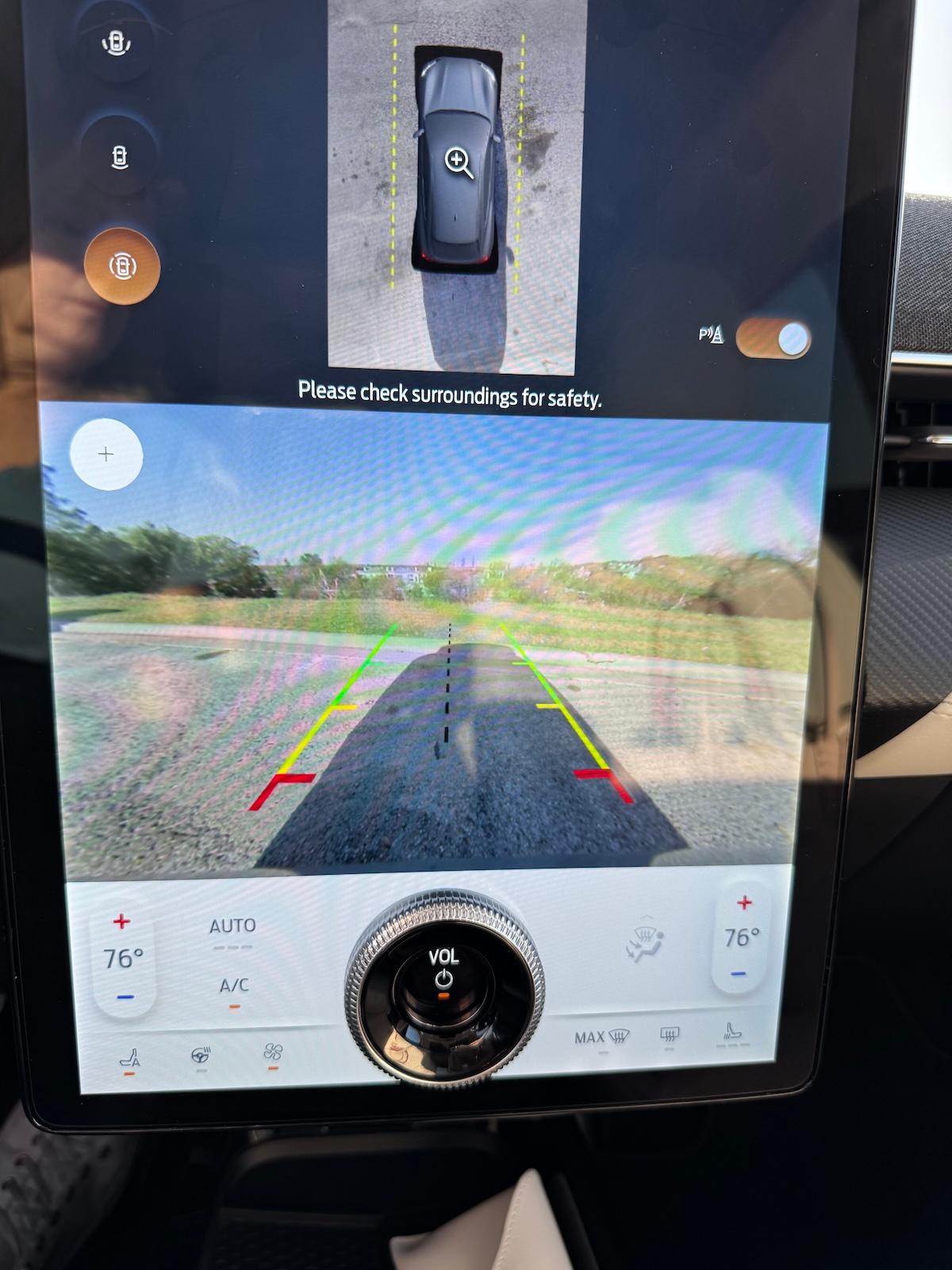Putting the Ford Mustang Mach-E To the True Test By Driving it Like I Own It 7 The Rear View Camera Is Large And Easy To See In The Ford Mustang Mach-E
