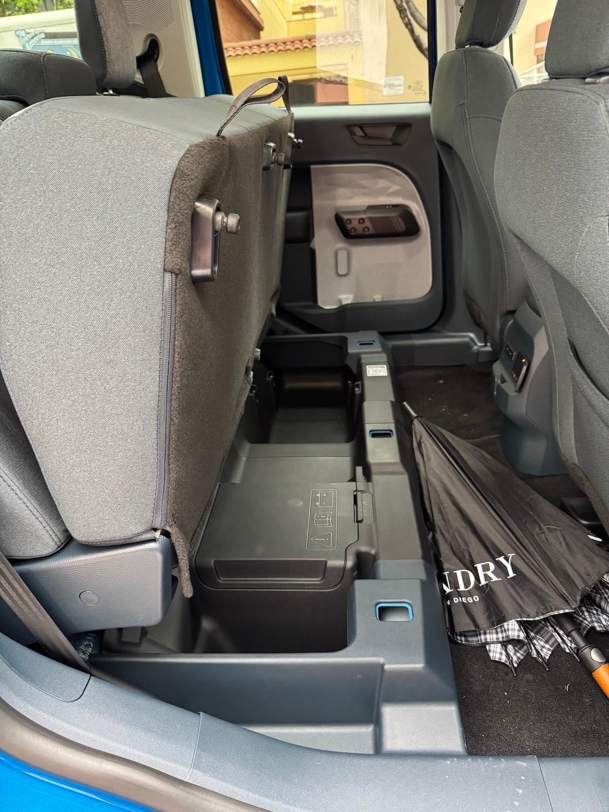 2025 Ford Maverick Hybrid Rear Seat Storage
