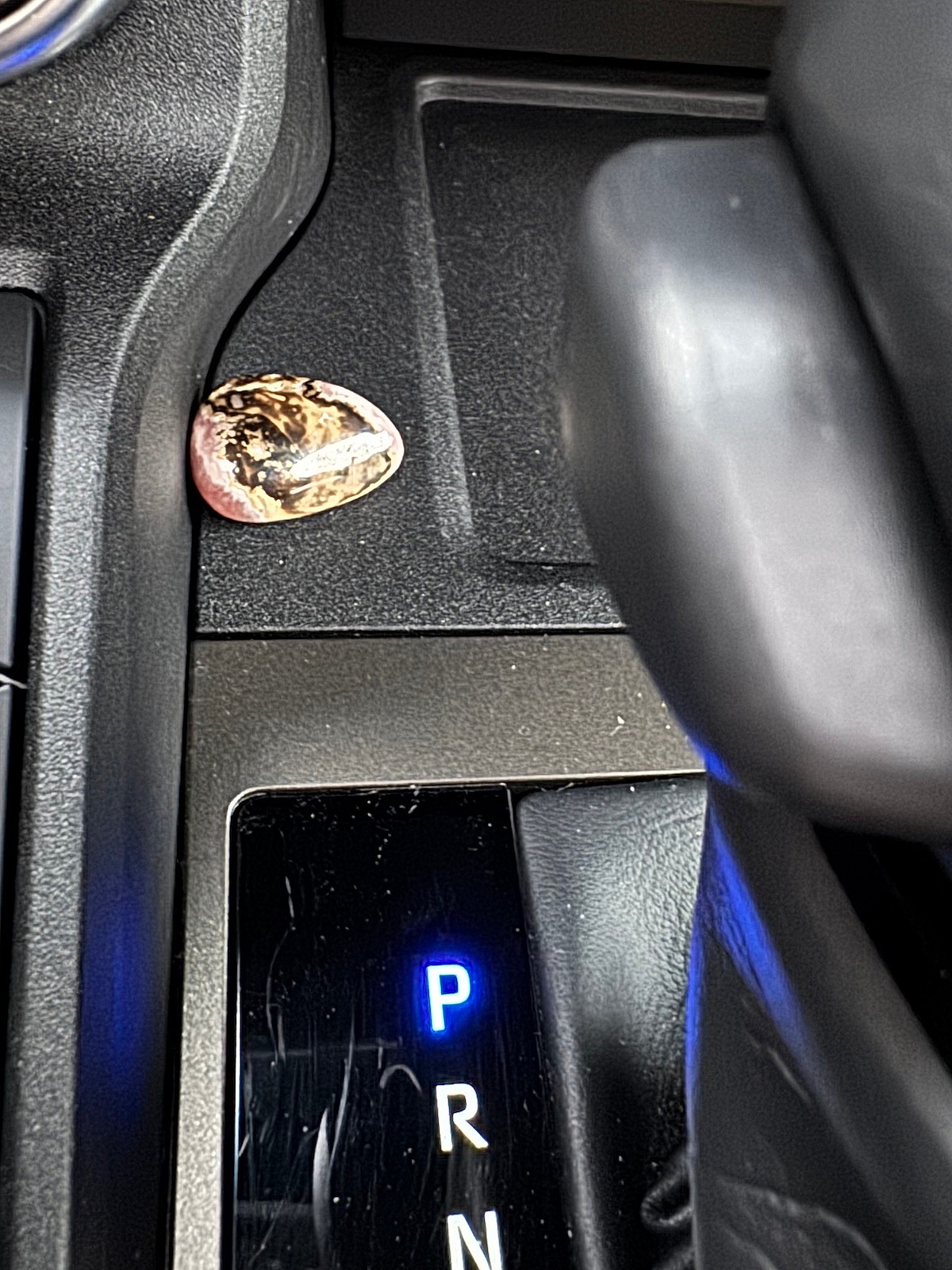Rhodochrosite Crystals In The Car In The Toyota Land Cruiser