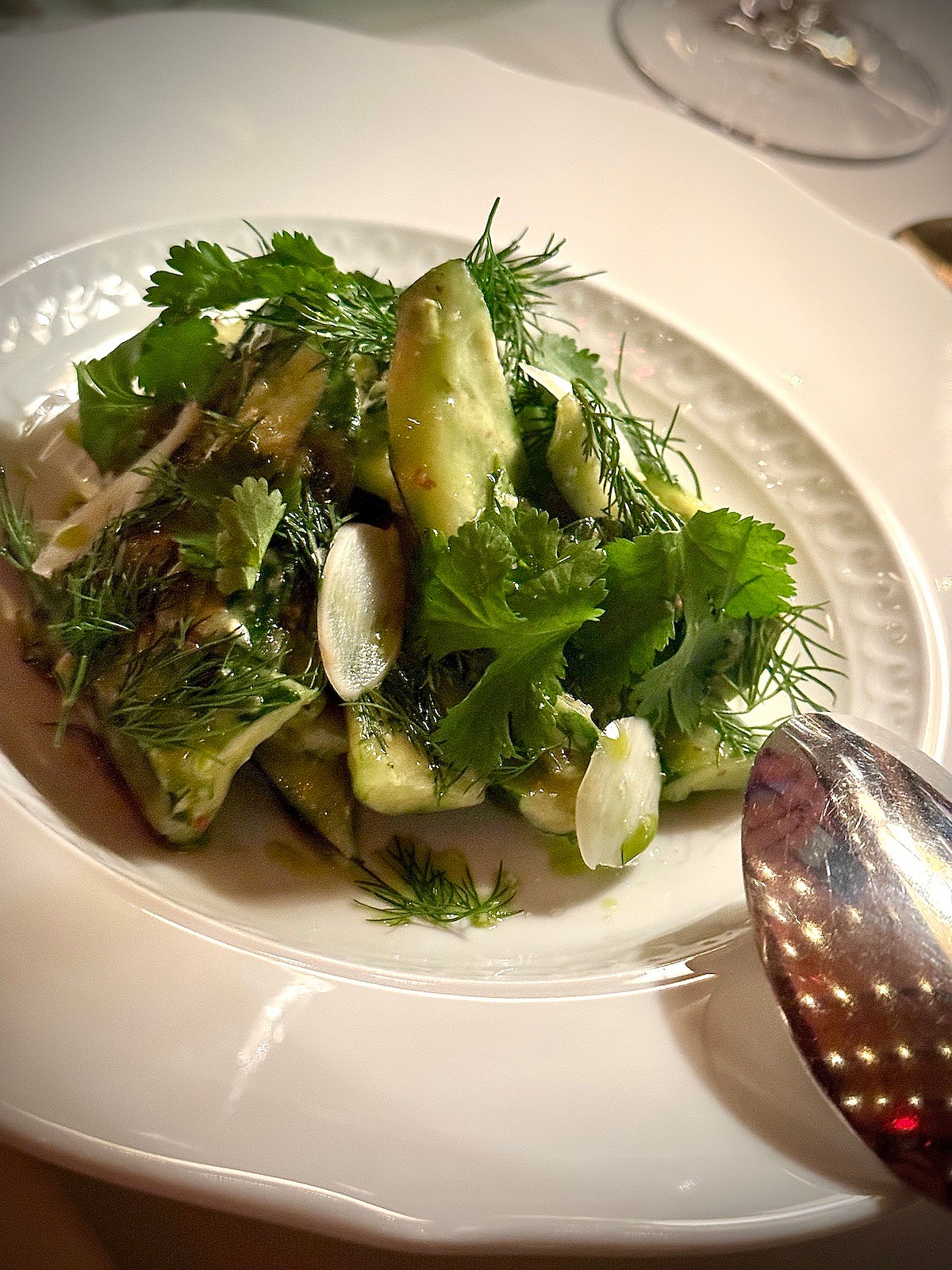 Cucumber New Yorkese At Torrisi Michelin Guide