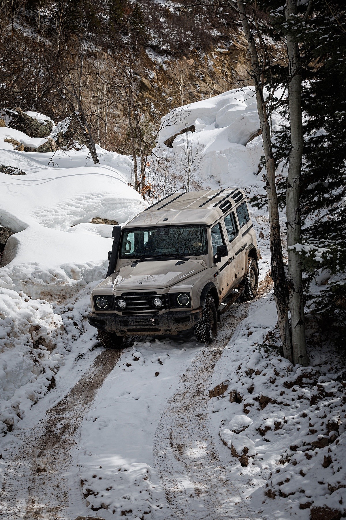 When Kevin Costner's Aspen Ranch Doubles as a Test Track, Ineos 4x4s Are a Requisite 10 Ineos Grenadier Taking A Downhill Descent In Colorado