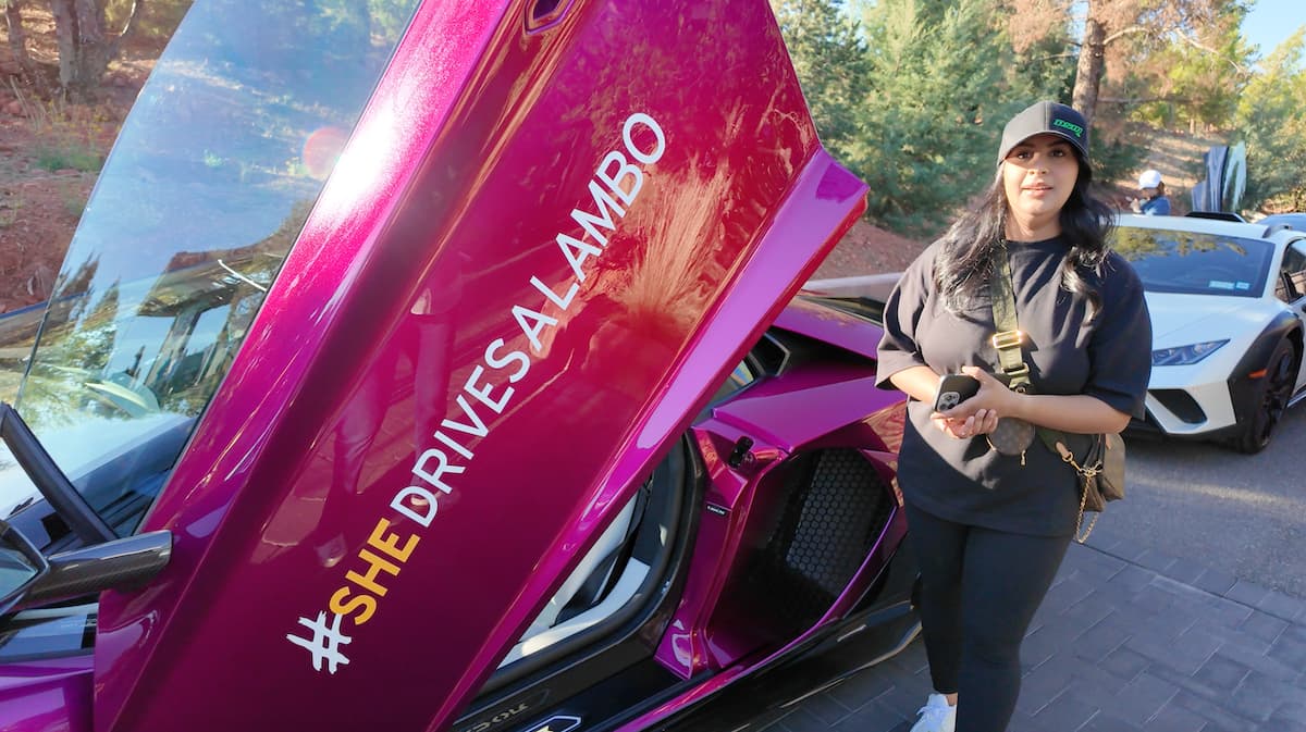 Sereena With Her Lamborghini