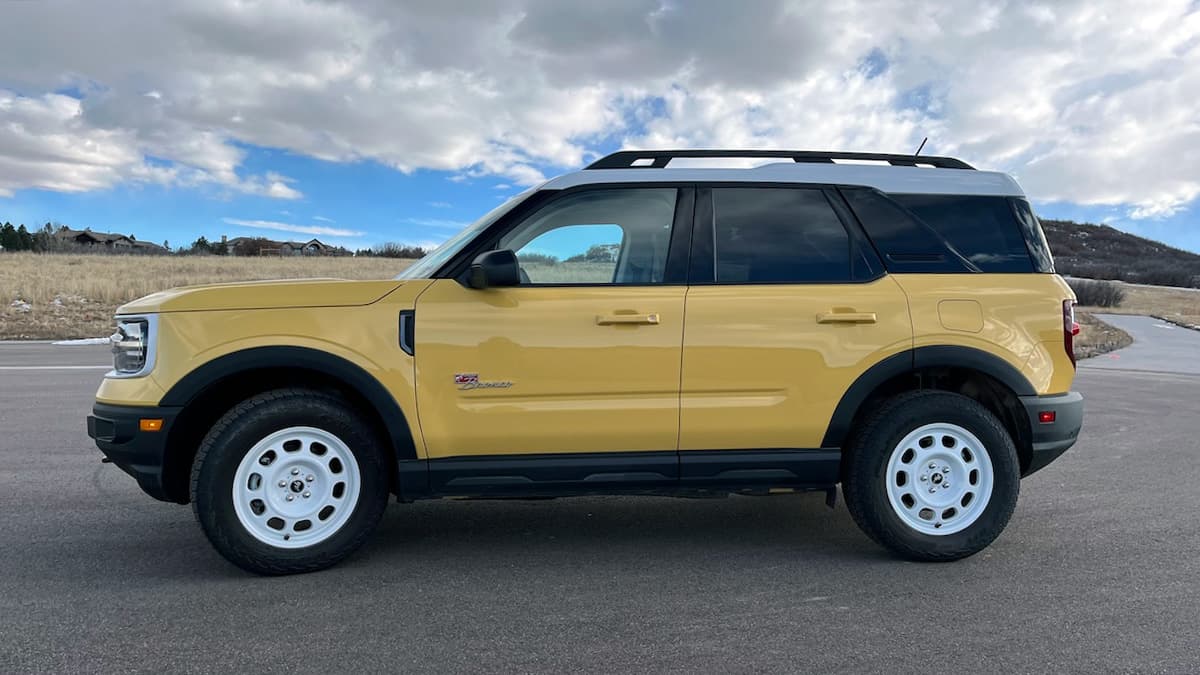 Song of the Summer? That’s Espresso. The Best Cars Of the Summer? These'll Mountain Dew It For You 2 Ford Bronco Sport Heritage Limited Edition Profile.