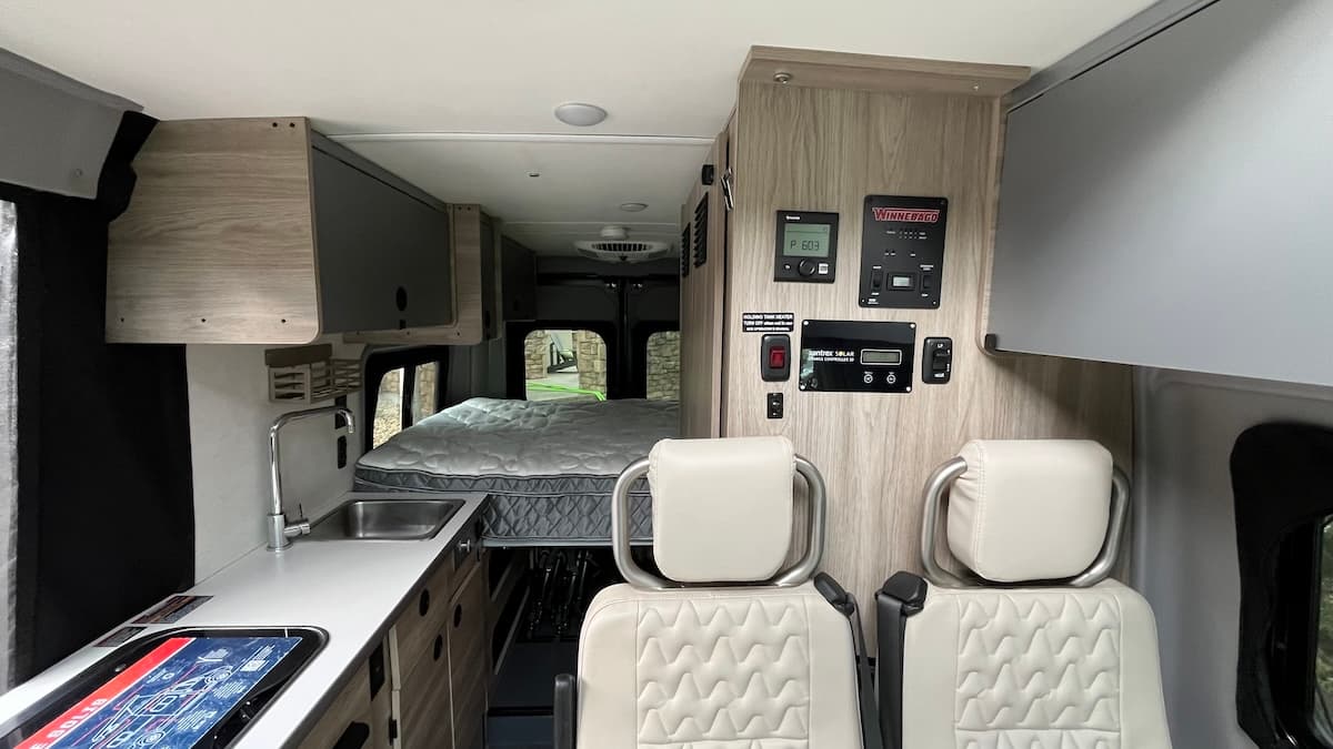 Van Life Interior Of The Winnebago Solis
