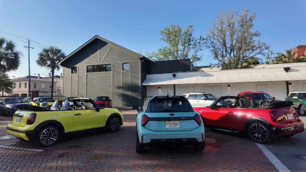Three New Mini Cooper Convertibles Lined Up To Be Driven