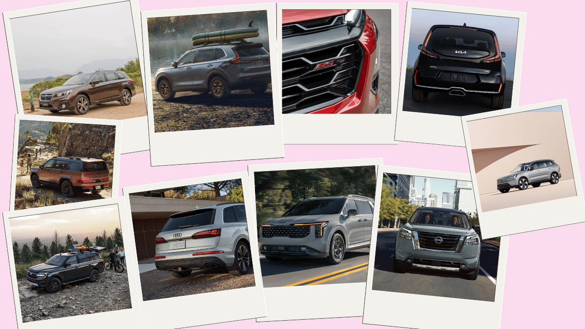We picked the 10 best SUVs for short drivers, with the 10 pictures as polaroid photos