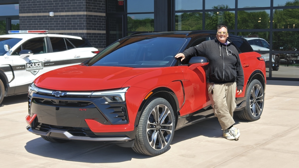 The writer with the Chevy Blazer EV Super Sport