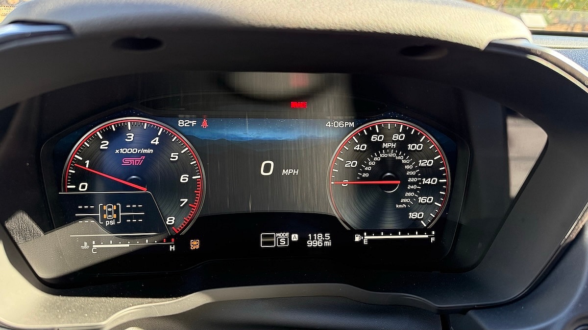 Digital Gauge Cluster 2025 Subaru Wrx Ts