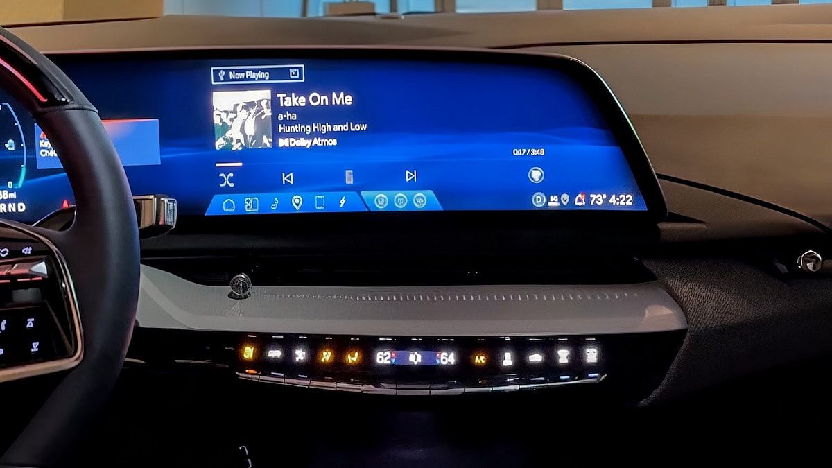 2025 Cadillac OPTIQ EV First Drive: Modern Tech Meets Classic Caddie Elegance 8 The Multimedia System In The Cadillac Optiq With Illuminated Lights