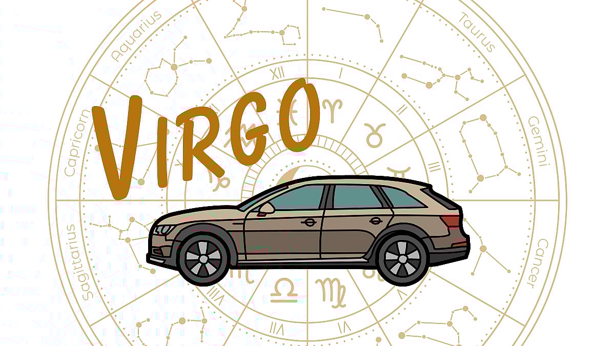 The Word &Quot;Virgo&Quot; With A Wagon Body Type Car Astrology Sign