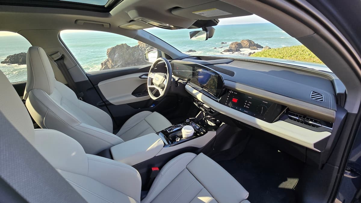 2025 Audi Q6 e-tron First Drive: This Porsche-Inflected SUV is Audi’s Best EV Yet 8 2025 Audi Q6 E-Tron Passenger Seat