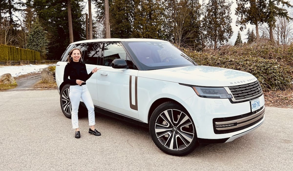 Connie Peters with the Range Rover PHEV