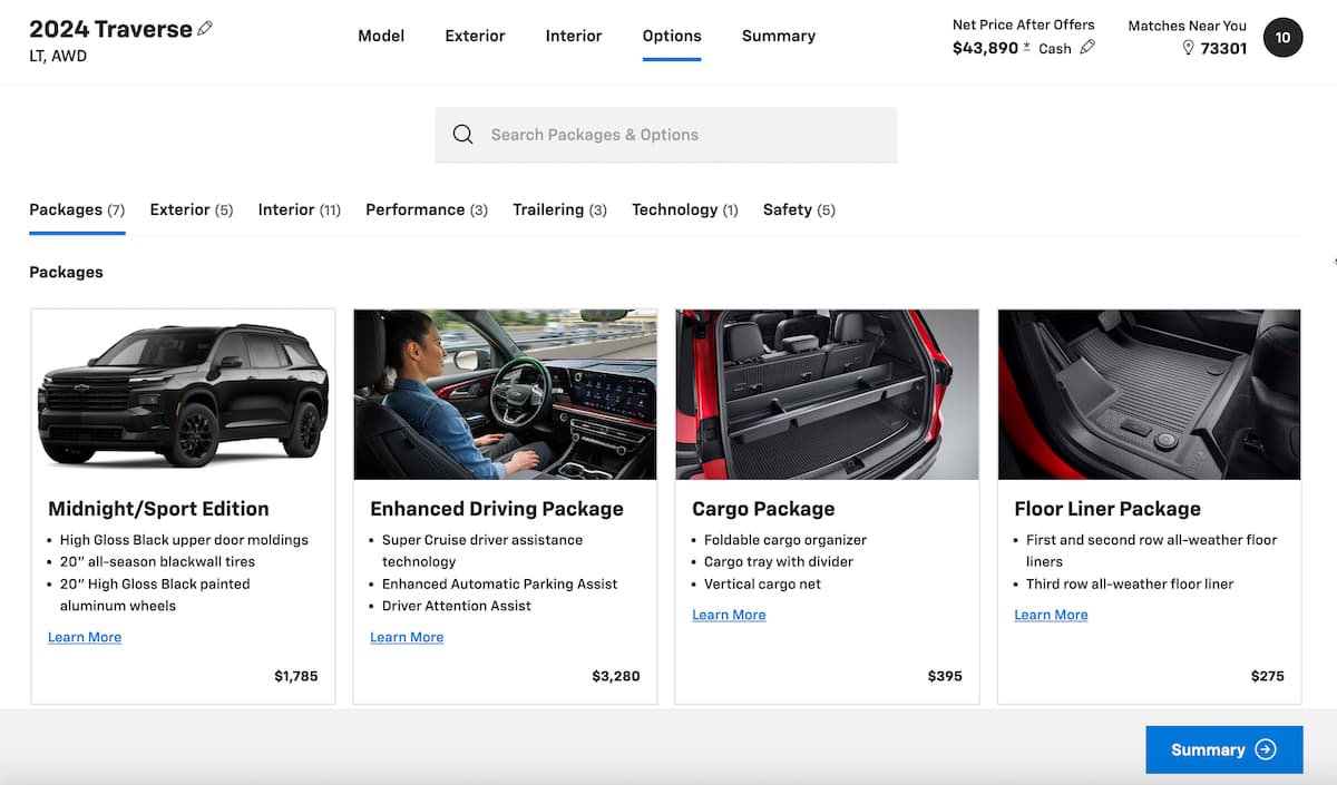 Let's Go Car Shopping: How to Buy a Car Online Using the Carmaker's Configurator 10 Next, Pick Your Packages