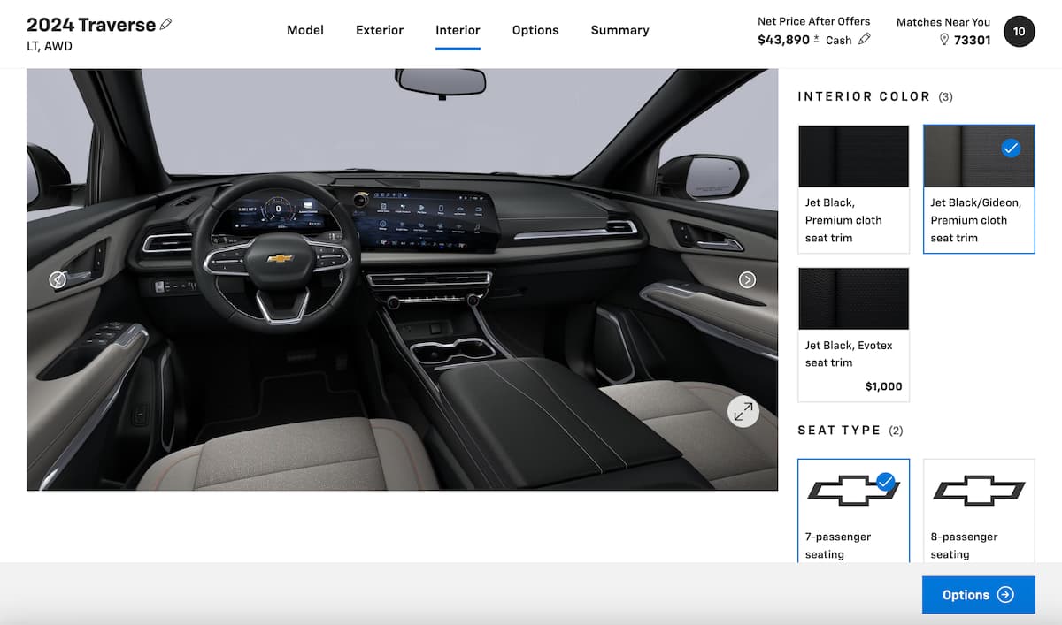Let's Go Car Shopping: How to Buy a Car Online Using the Carmaker's Configurator 9 Click Interior For Your Upholstery And Finish Options