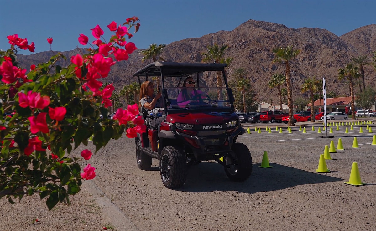 Kawasaki Set Up An Auto Cross-Style Drive To Test The Nav 4E Electric Cart