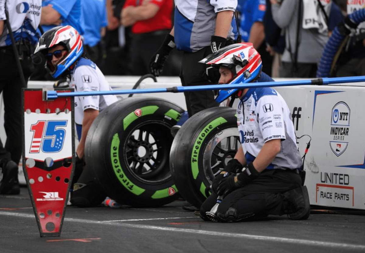 A Girls Guide To Cars | Tires Made From Desert Shrubs? Bridgestone'S Guayule Tires: On The Track Now, Soon On Your Car - The Pit Crew Ready For A Tire Change With The Bridgestone Guayule Tires