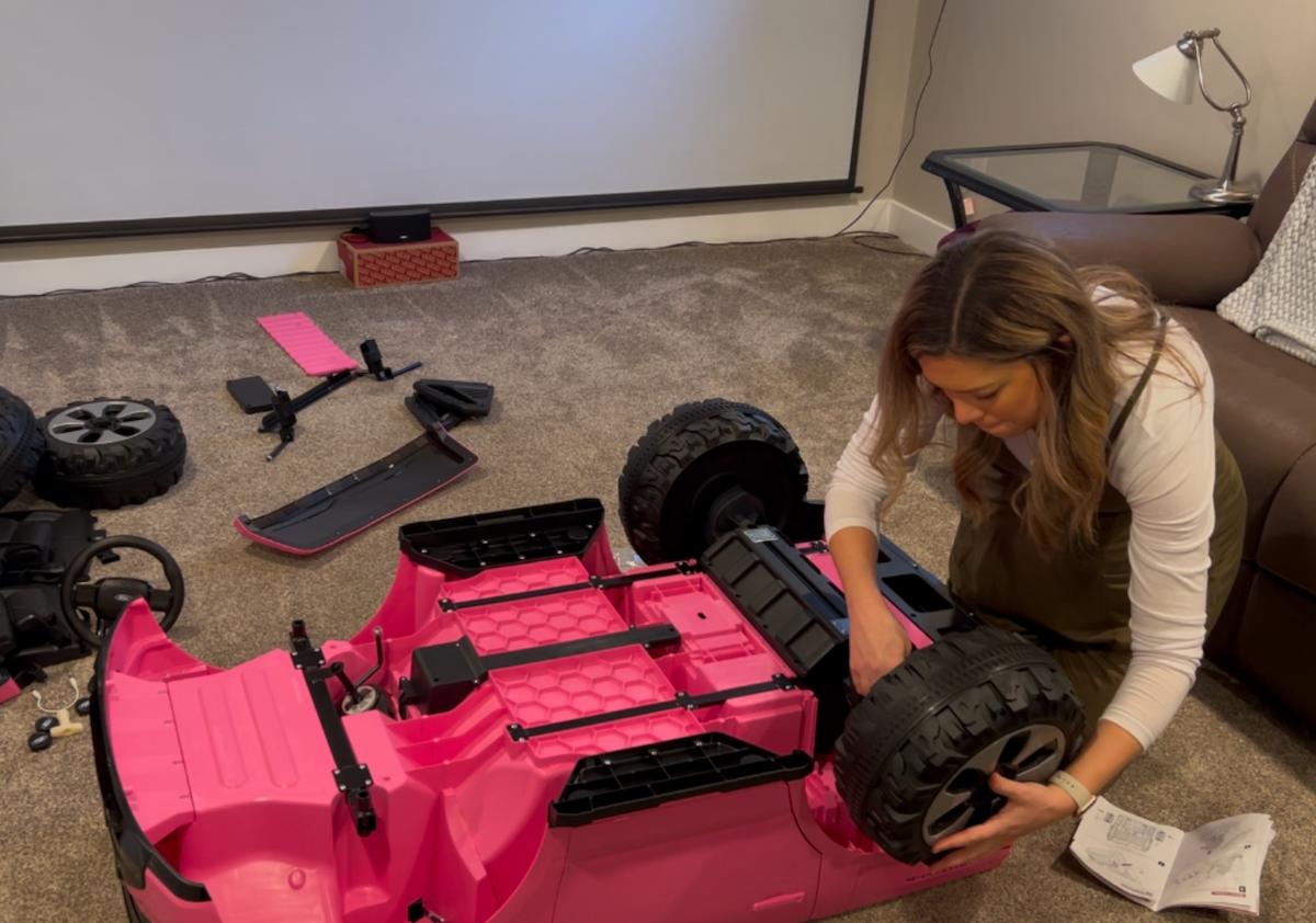 Allison Assembling The Ford Lightning Ride On Toy