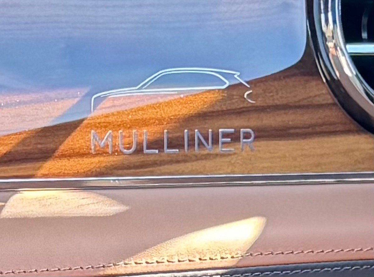 The Mulliner Badge On The Interior Of The Bentley Bentayga