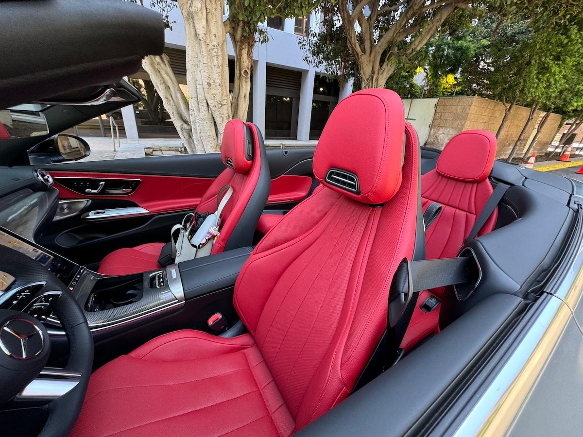 Red Leather Upholstery In The Mercedes-Benz Cle