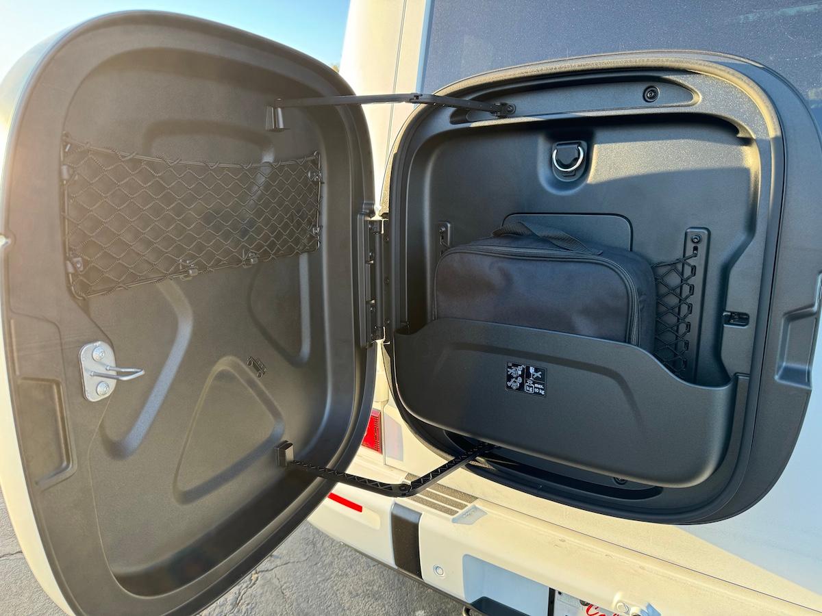 The 2025 Mercedes-Benz G 580 Modernizes the G-Wagen: Electric Powered, Still Rugged 9 The Backpack On The 2025 Mercedes-Benz G 580 G-Wagen