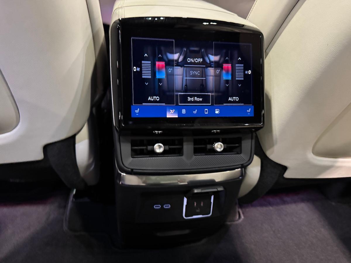 Second Row Passengers Have A Dedicated Climate Screen In The Cadillac Vistiq