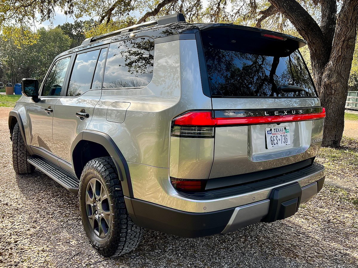The Rear Of The 2024 Lexus Gx Overtrail Edition Has A Classic Shape