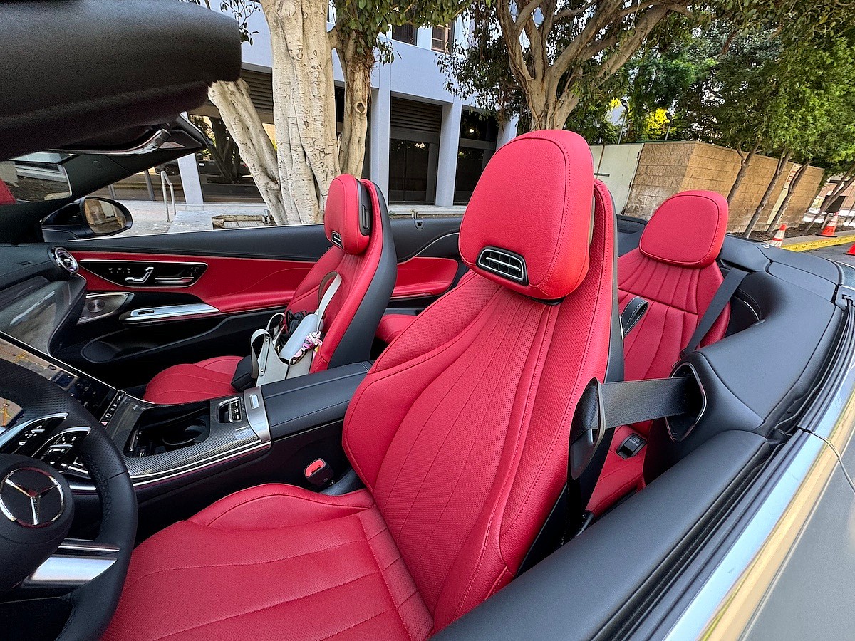 Red Leather Upholstery In The Mercedes-Benz Cle