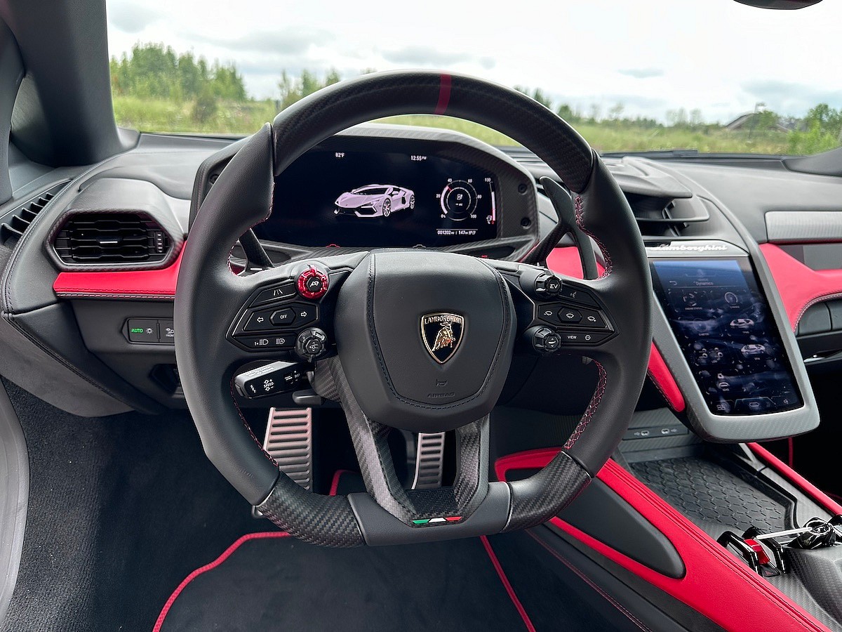 Lamborghini Revuelto First Drive: What It's Like to Drive This Supercar 4 The Steering Wheel Of The Lamborghini Revuelto Has 26 Function Buttons