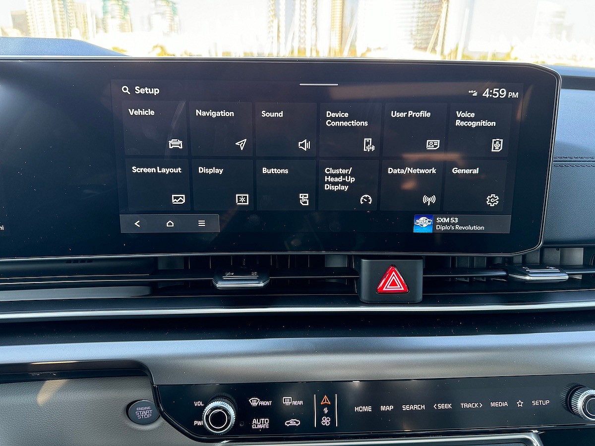 An Expansive Settings Menu Offers A Lot Of Features In The 2025 Kia Carnival