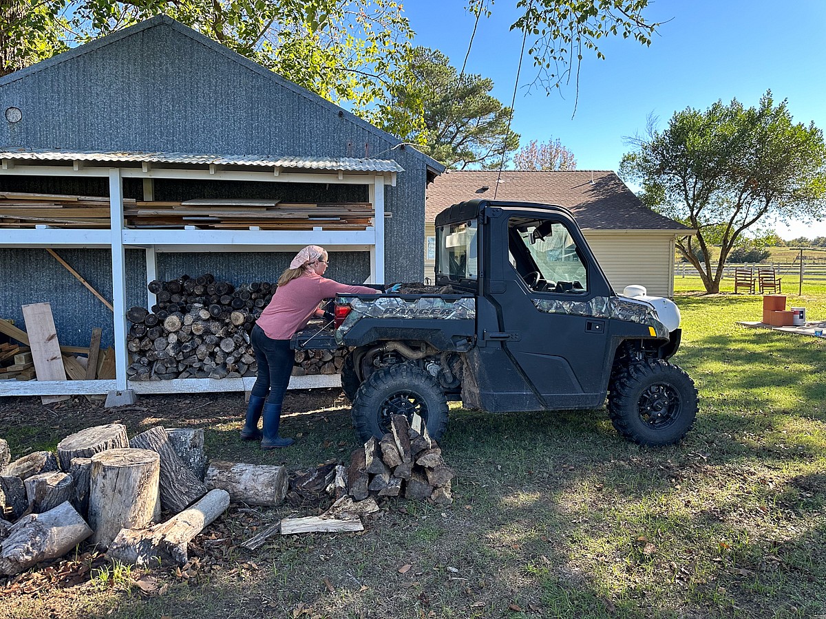 The Polaris Ranger Xp 1000 Northstar Ultimate Being Loaded Up With Firewood