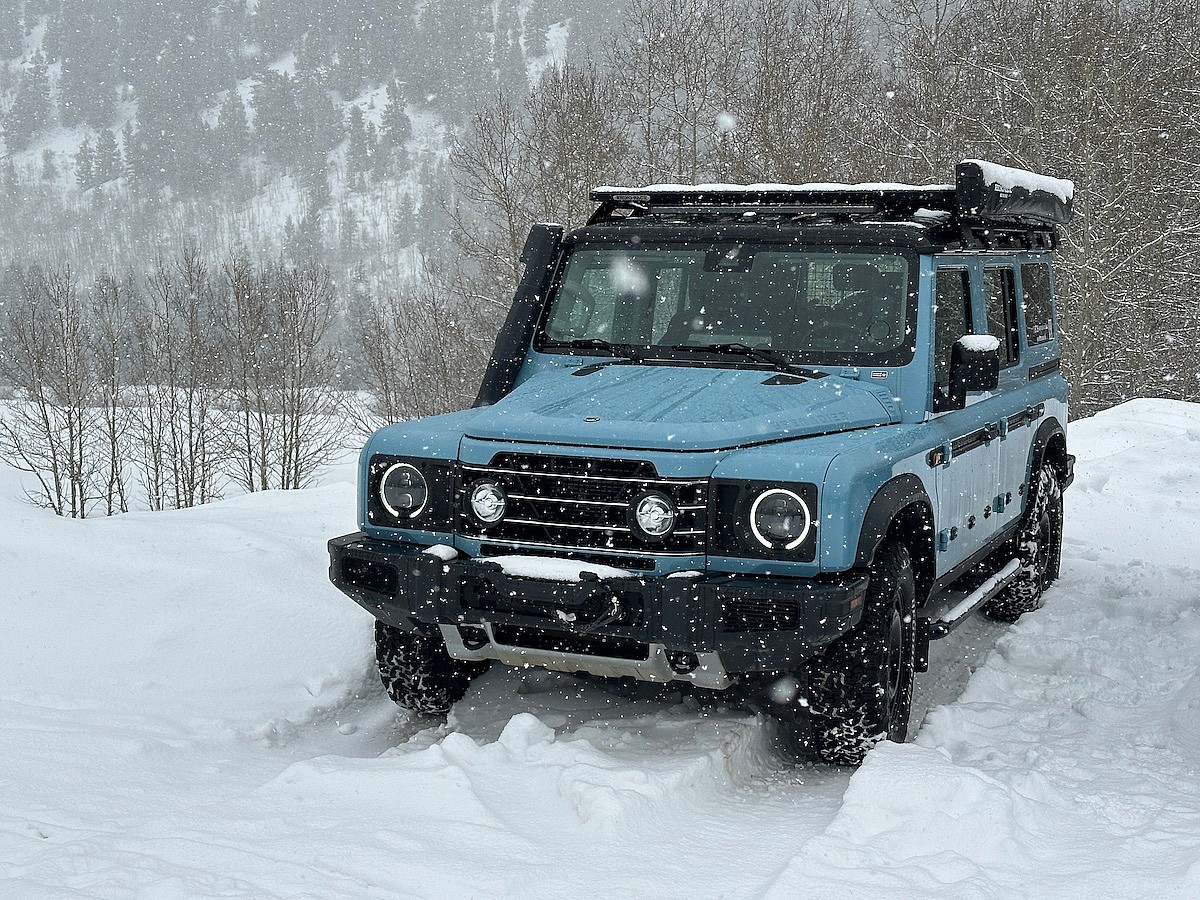 When Kevin Costner's Aspen Ranch Doubles as a Test Track, Ineos 4x4s Are a Requisite 5 The Ineos Grenadier Was Completely Capable In The Snow
