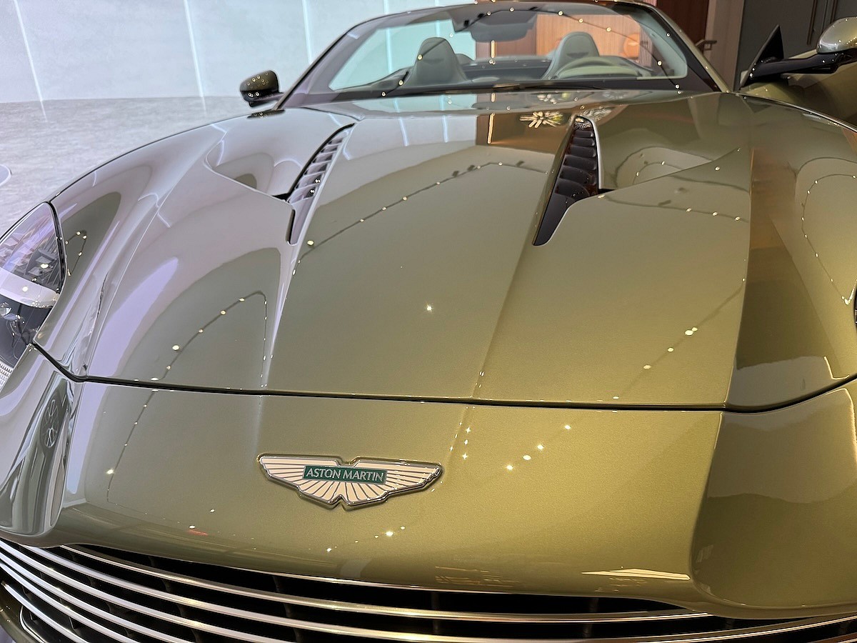 The New Aston Martin Vanquish Volante is the Most Powerful, and Perhaps Most Exclusive, Ragtop on the Road 5 The Front Hood And Badge On The Aston Martin Vanquish Volante