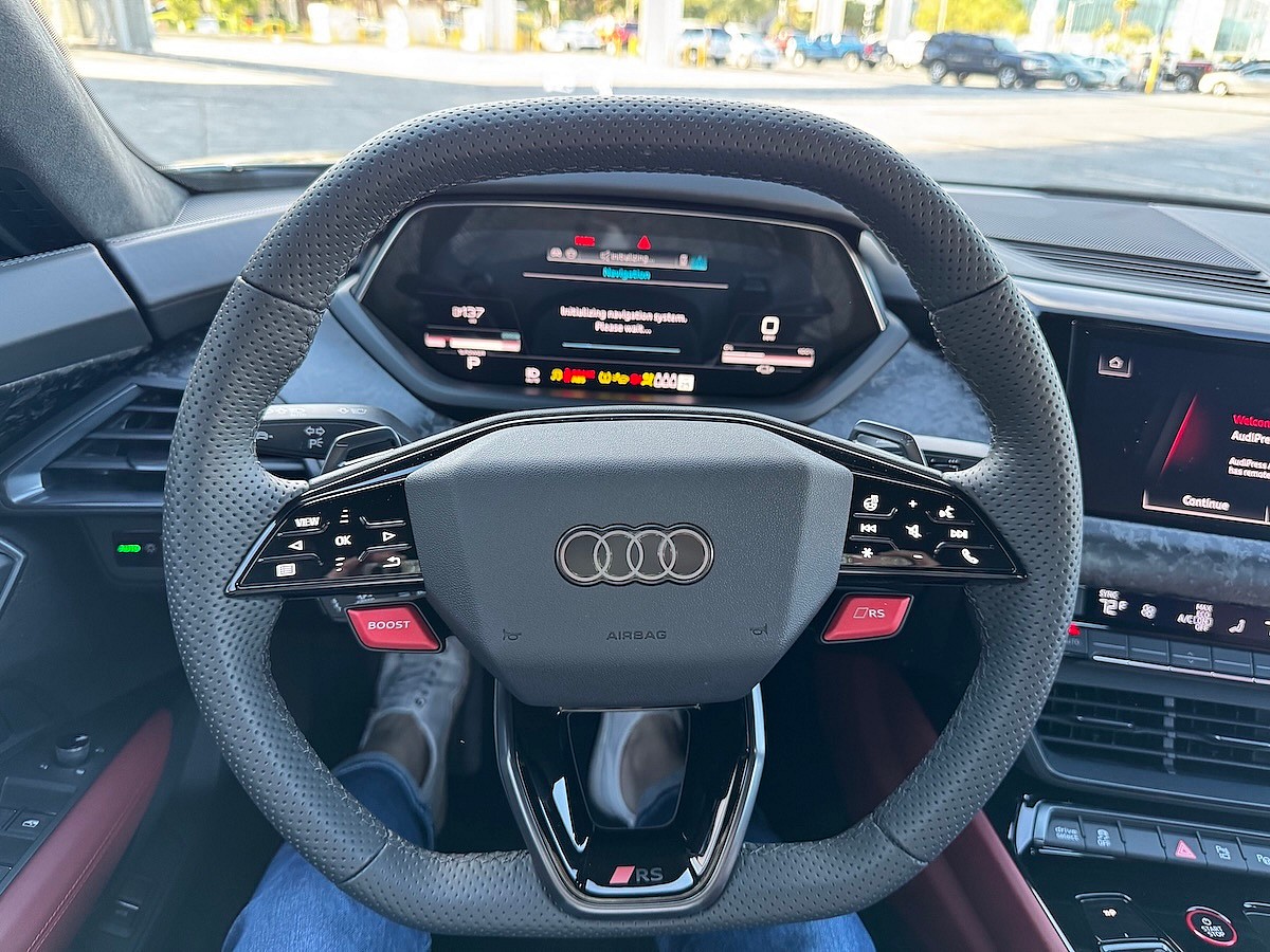 The Squircle Steering Wheel In The Audi Rs E-Tron Gt Performance