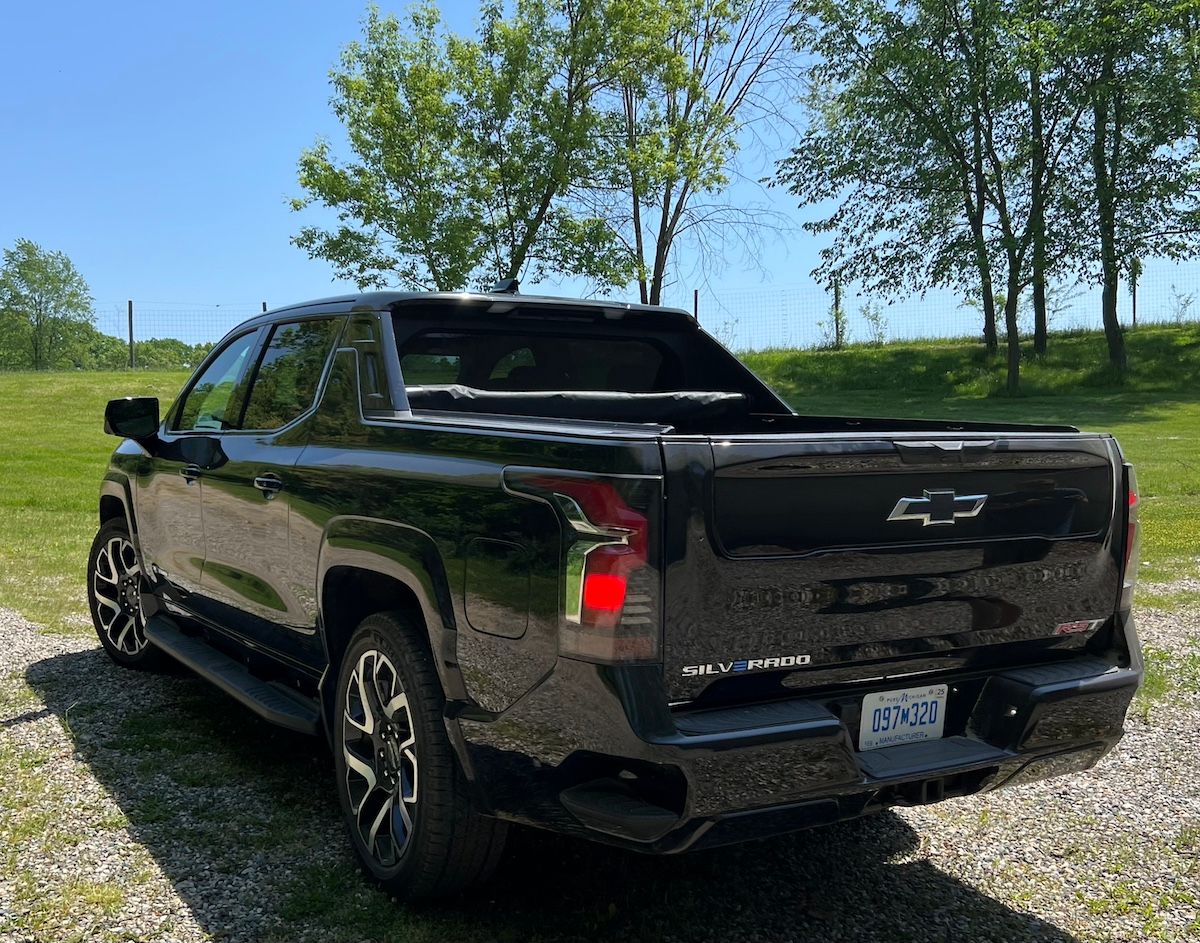 The rear of the Chevrolet Silverado EV