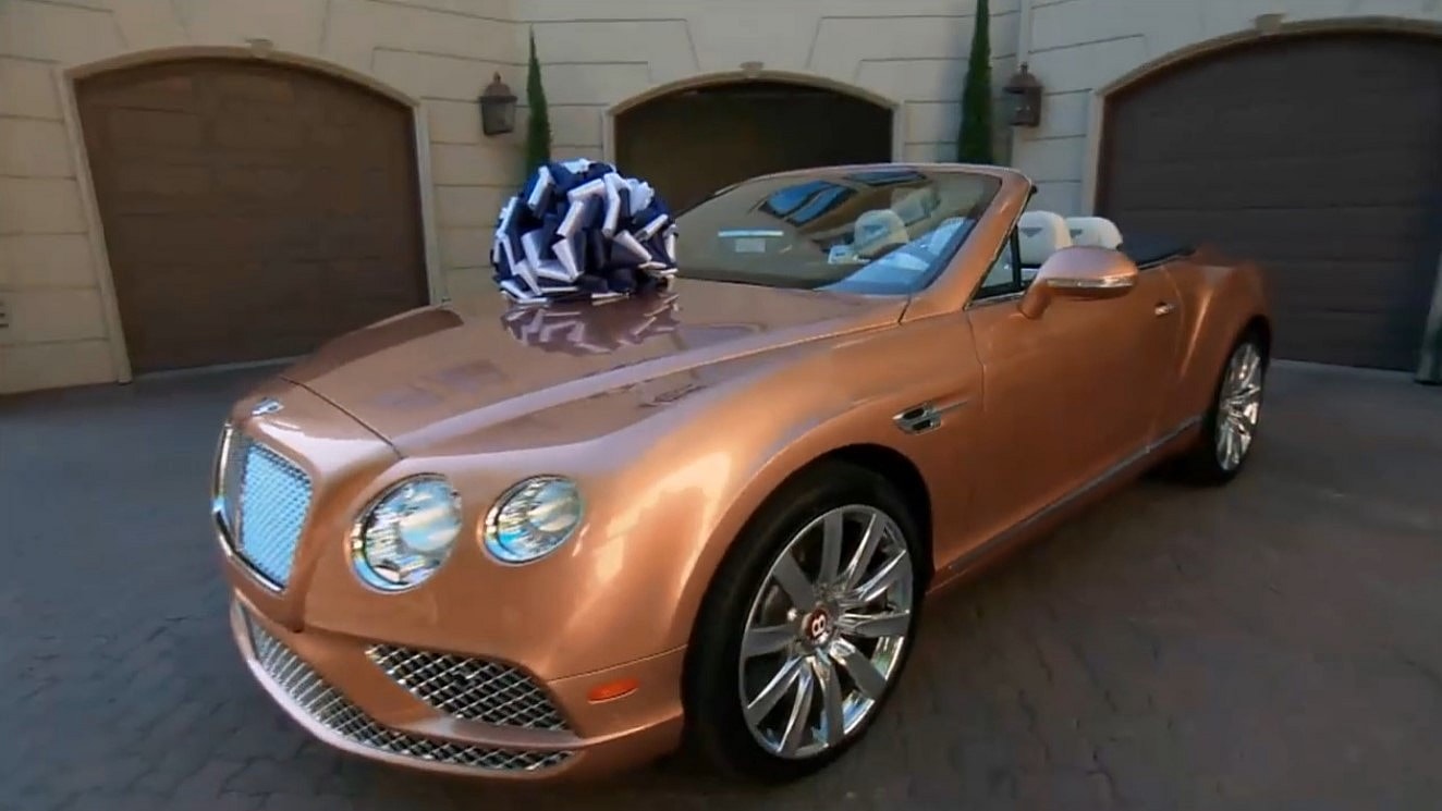 The Rose Gold Colored Bentley Continental Gtc Driven By Dorit Kemsley In Rhobh