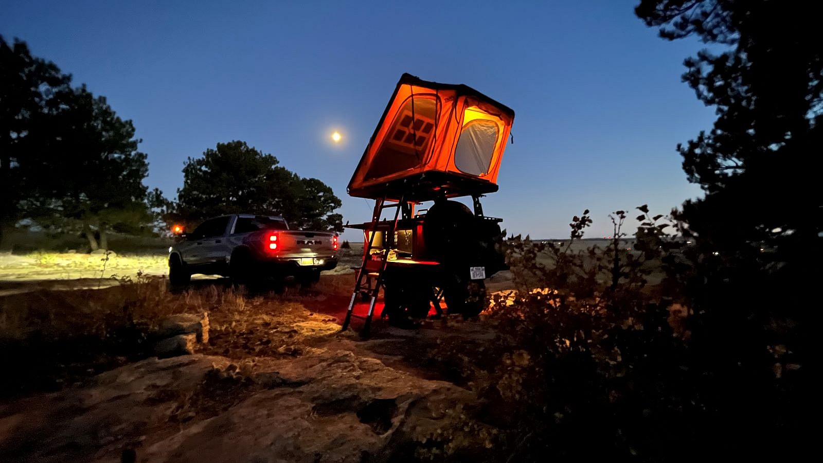 The Taxa Woolly Bear Parked At A Campsite, Set Up For The Night