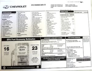 The Monroney Report Explains Options And Fuel Costs Of New Cars