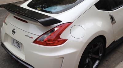 The 370Z Nismo'S Rear Spoiler Distinguishes It From The Rest Of The 370Z Line.